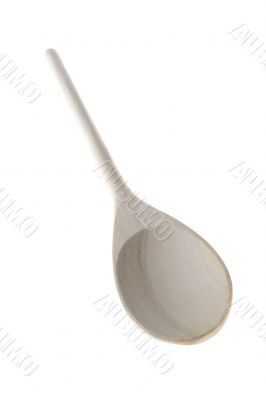 wood spoon on white