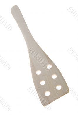 wood trowel on white