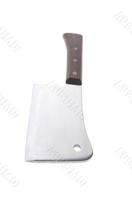 Big kitchen knife closeup