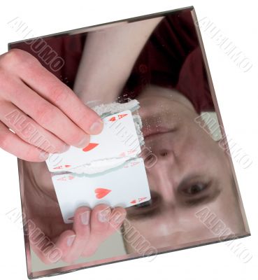 Young man mix up drug