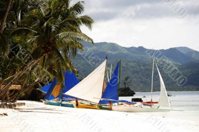 Boats at beach
