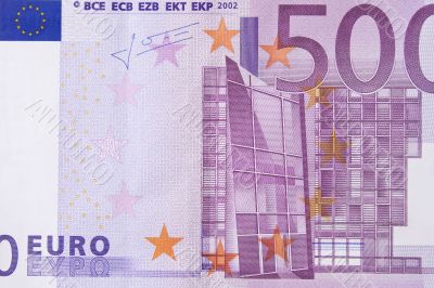 500 Euro Note Stars Macro