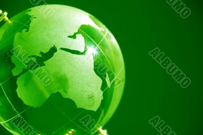 Green glass globe high resolution image