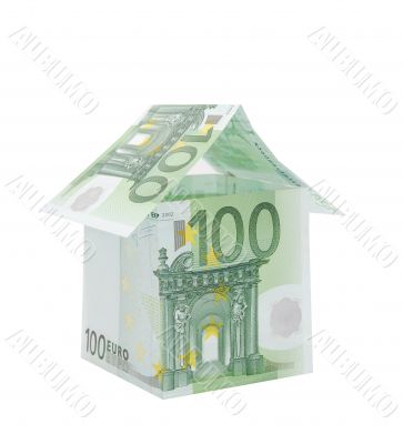 A house made from euro bills