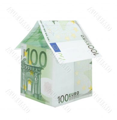 A house made from euro bills