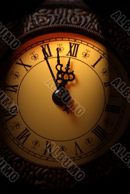 clock showing time about twelve