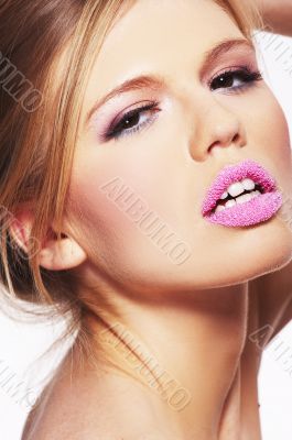 Portrait of attractive young blonde girl