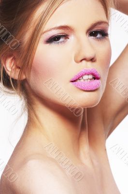 Portrait of attractive young blonde girl
