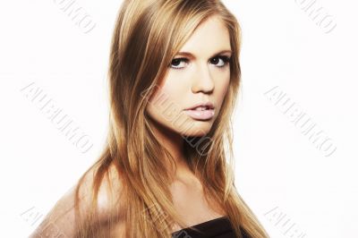Portrait of attractive young blonde girl