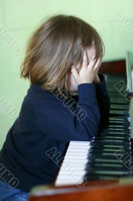 girl by the piano