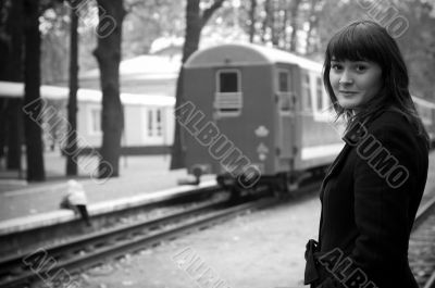 woman at the station