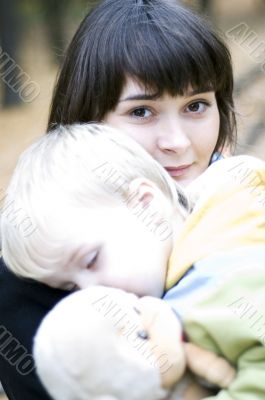 Mother with baby