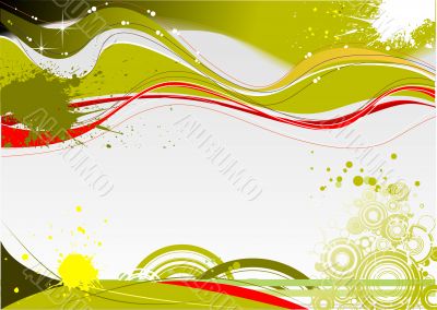 Green and Yellow grunge background