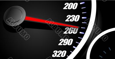 Sport car speedometer
