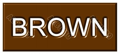 3d Brown Badge