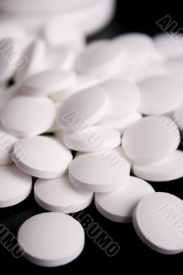 white pills closeup