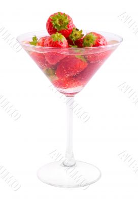 strawberry in champagne
