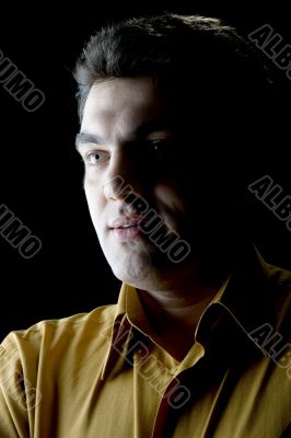 man on Black