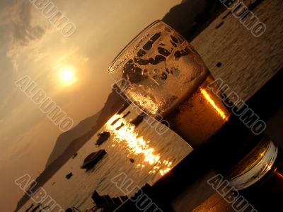 Beer sunset