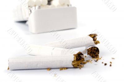 broken cigarettes