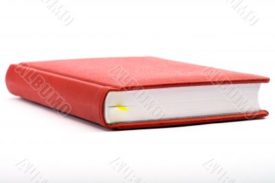 Red book with a bookmark