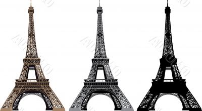 Vector illustration of Eiffel Tower