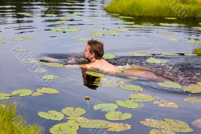The swiming man
