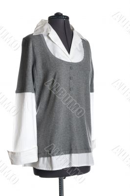 dummy with clothes close up