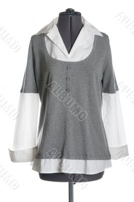 dummy with clothes on white