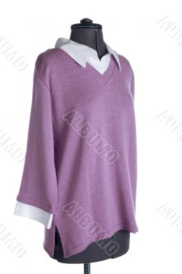 mannequin with clothes on white background