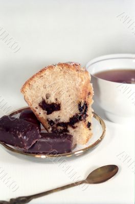 Tea cake and chocolate