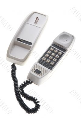 telephone on white