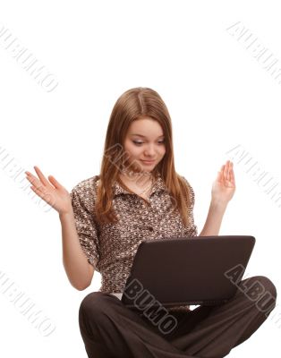 Girl with laptop