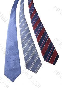 necktie on white close up