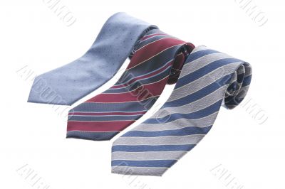 necktie on white