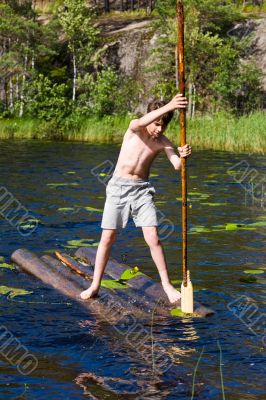 Rafting boy