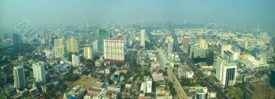 Panoramic image of a big city