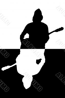 Guitarist Silhouette Mirror