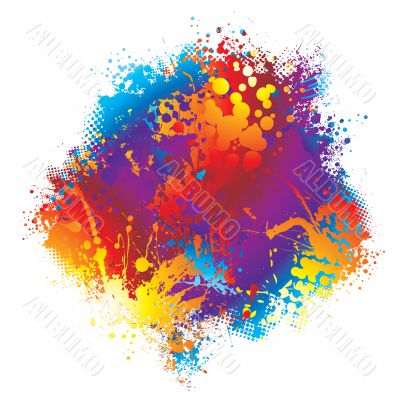 ink rainbow halftone