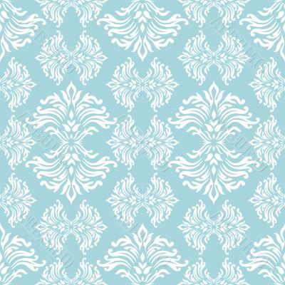 cyan floral curl