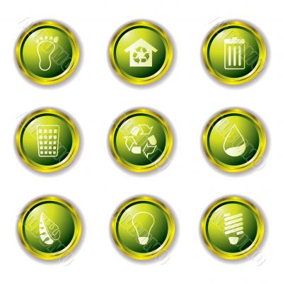 eco buttons gold