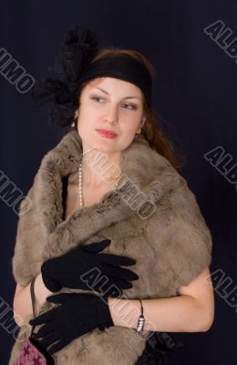 girl in style of a retro
