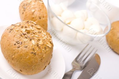 bread and mozzarella
