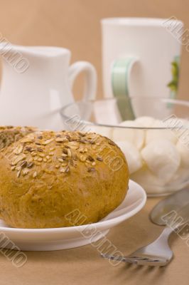 bread and mozzarella
