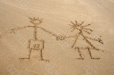 Image on the sand