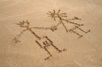 Image on the sand