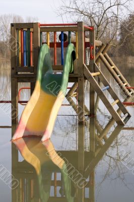 Playground under water