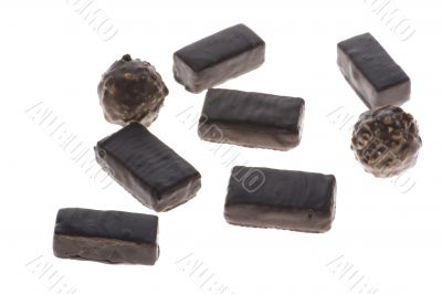 chocolate candy closeup