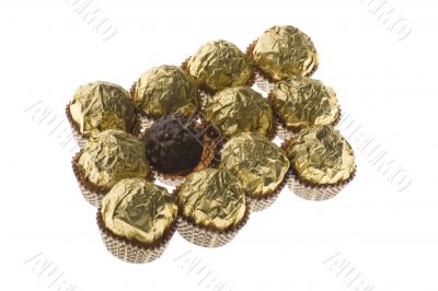 chocolate confectionery close up
