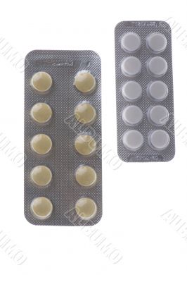 tablet on white background
